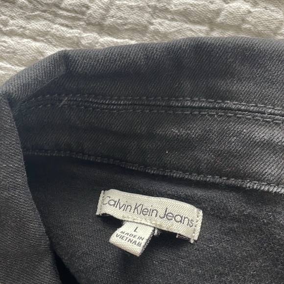 Calvin Klein Jeans Black Denim Jacket - Picture 8 of 8